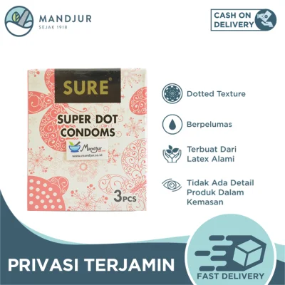 Kondom Sure Super Dot - Isi 3 Pcs