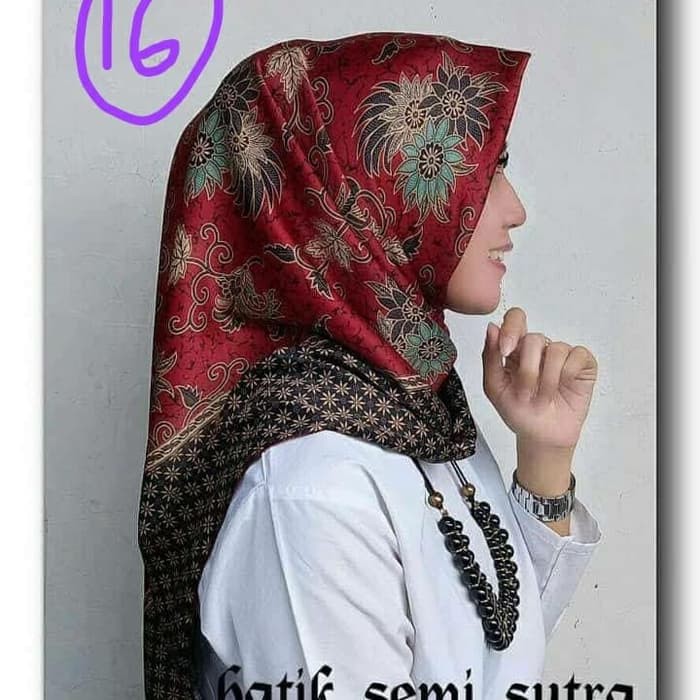 Hijab Jilbab Kerudung Segi Empat Motif Batik Semi Sutrahijab Lazada Indonesia 0670