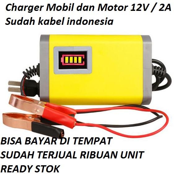 Charger Aki Motor Mobil 12V 2A