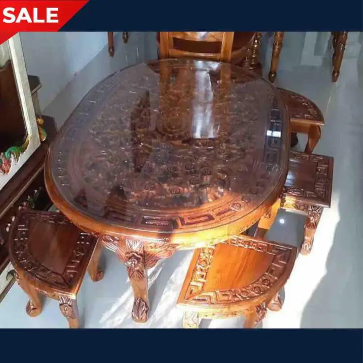 Meja Oshin Oval Kayu Jati Meja Jati Kursi Teras Jati Jati Perak Furniture Lazada Indonesia