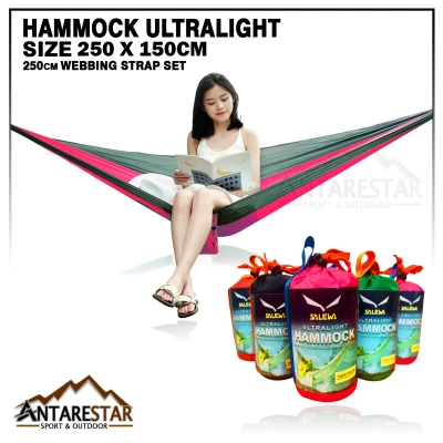 Hammock Ultralight Ayunan Gantung Camping Outdoor Ringan Praktis Hamok Hemok Hamock Untuk Pendaki Adventure Hiking Traveling Backpacking