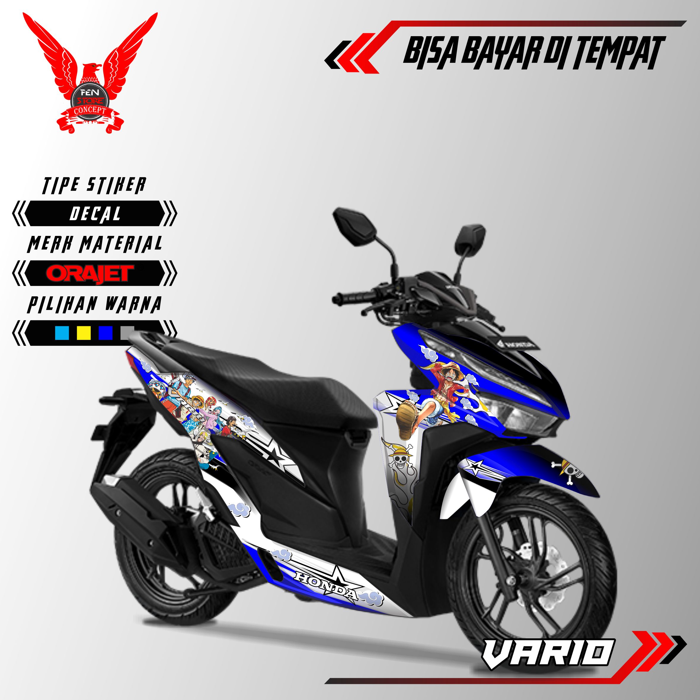 Fenstore Decal Sticker Aksesoris Stiker Motor Decal Sticker Vario 150 Fullbody Onepiece Lazada Indonesia