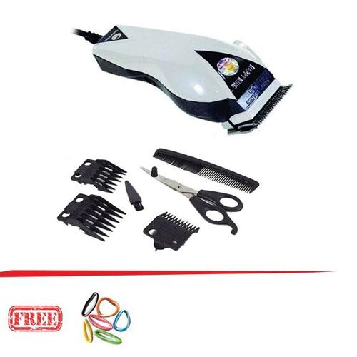 Happy King HK-900 Professional Hair Clipper Trimmer Mesin Alat Cukur - Putih + Ikat Rambut - 1 Pcs