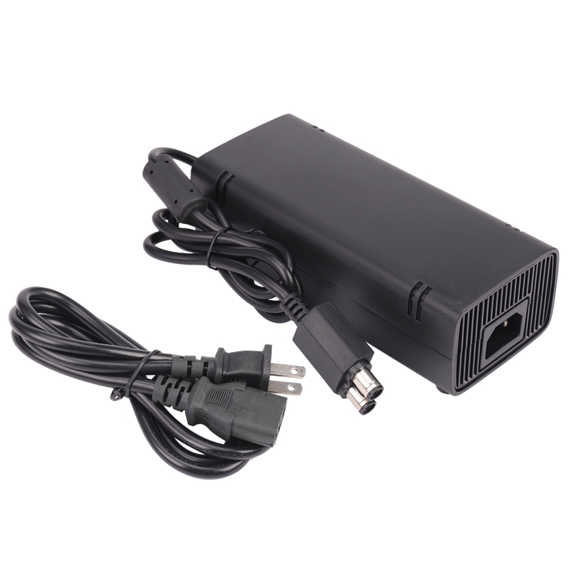 For xbox 360 slim ac adapter power supply brick power supply 135w power supply charger cord for xbox 360 slim console 100-120v-black