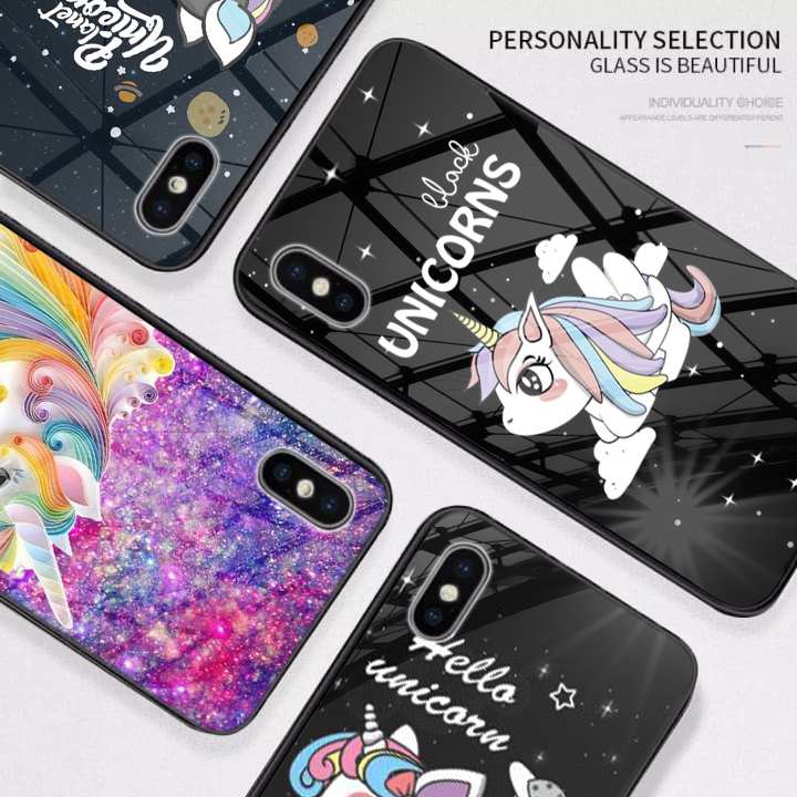 Casing Hp Softcase Vivo Y12 Y12i Y15 Y17 Glass Kaca Unicorn Ic15 Case Vivo Y12 Kesing Hp Vivo Y12 Silikon Vivo Y12 Case Hp Kesing Hp