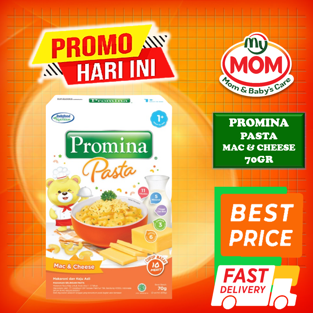 Promina Pasta Usia 1+ | Mac & Cheese 60gr | Creamy Chicken Spinach 70gr