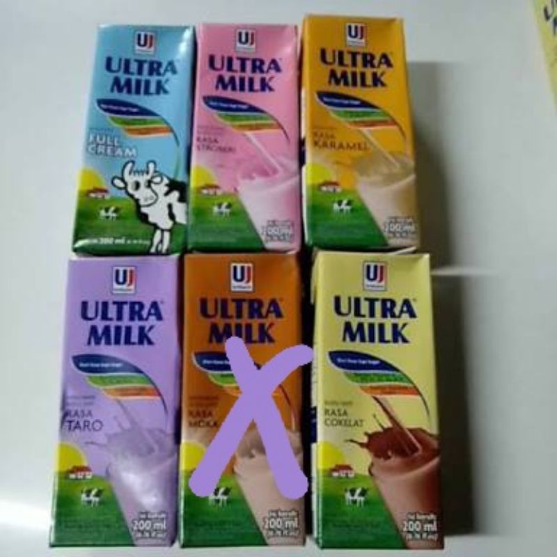 Surabaya mix dus 200ml susu ultra coklat full cream promo strawberry