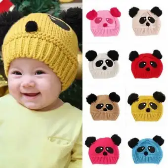 Topi Kupluk Anak Bayi Cute Panda Rajut Topi Kupluk Anak Topi Rajut Kupluk Anak Lazada Indonesia