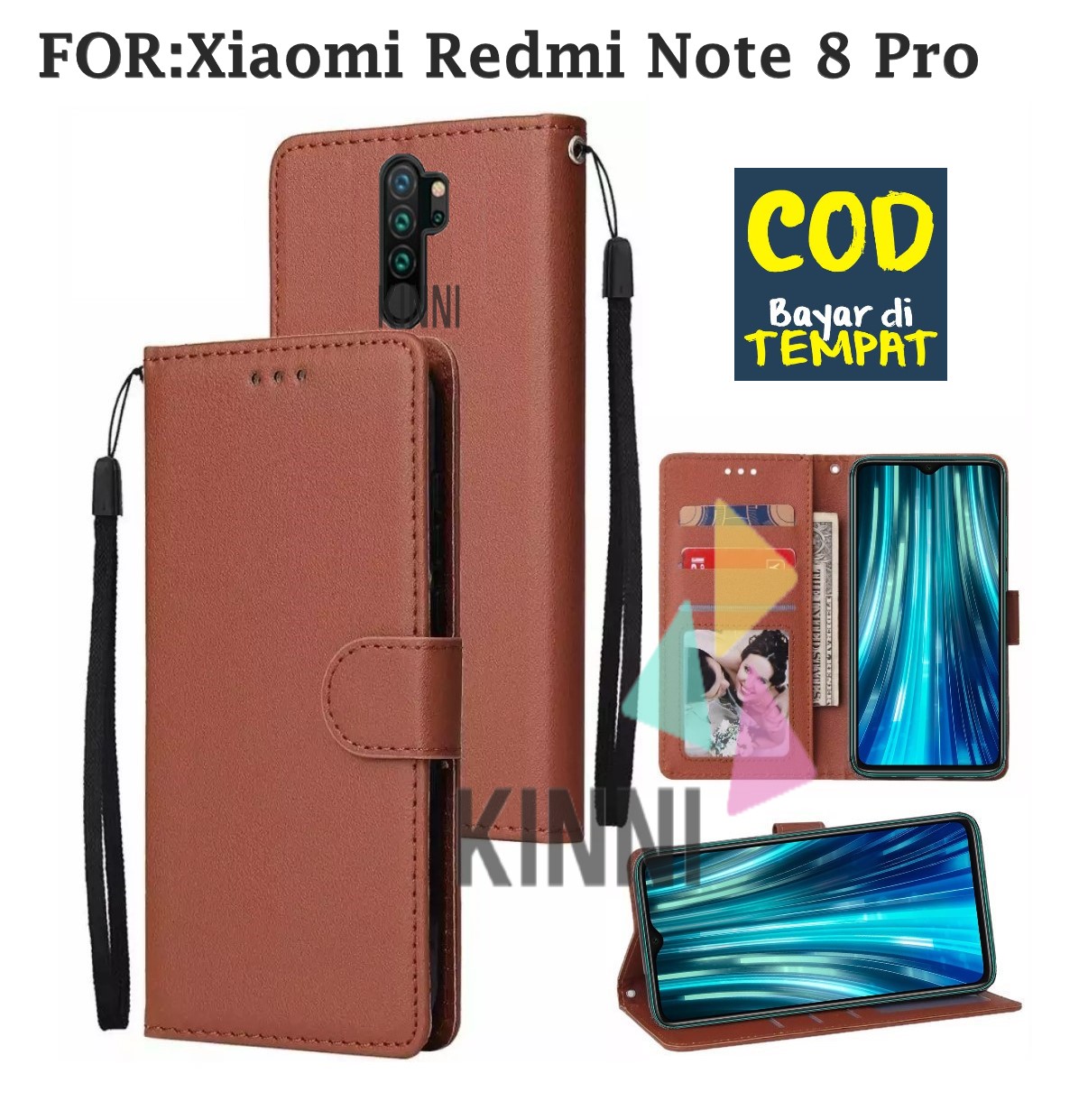 Leather Flip Cover XIAOMI REDMI NOTE PRO Wallet Case Kulit