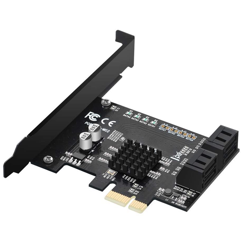 PCIE 2.0 x 1 to SATA 4 Port Adapter Card Marvell Chipset Without Raid for Ipfs Mining and Adding Sata 3.0 Devices