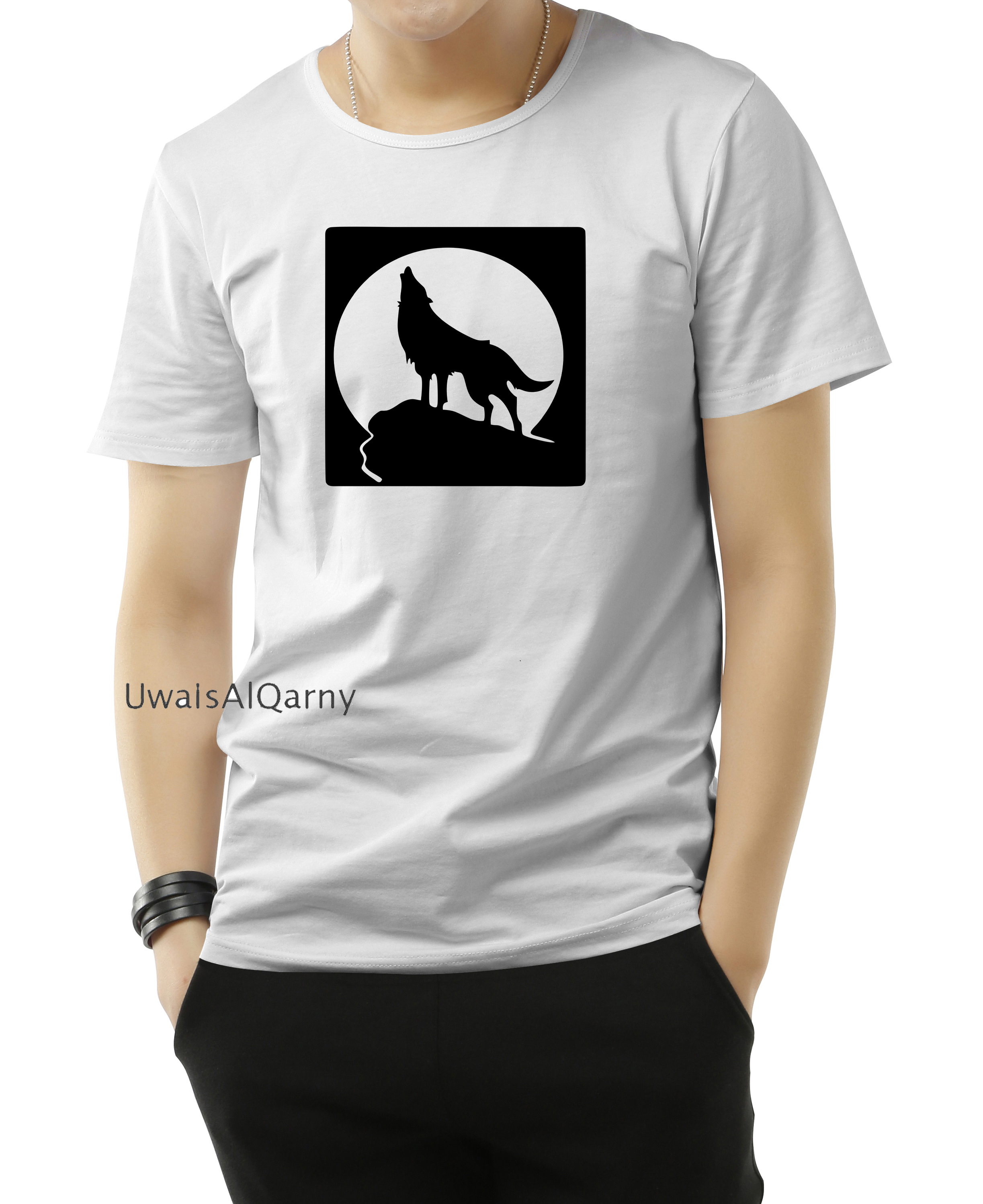 Uwaisalqarny Kaos Premium Distro Gambar Srigala Wolf In The Dark Lazada Indonesia