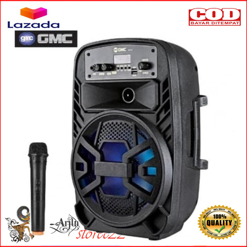 Speaker Portable GMC 897G Bluetooth Radio Aux USB Free Mic Wireless