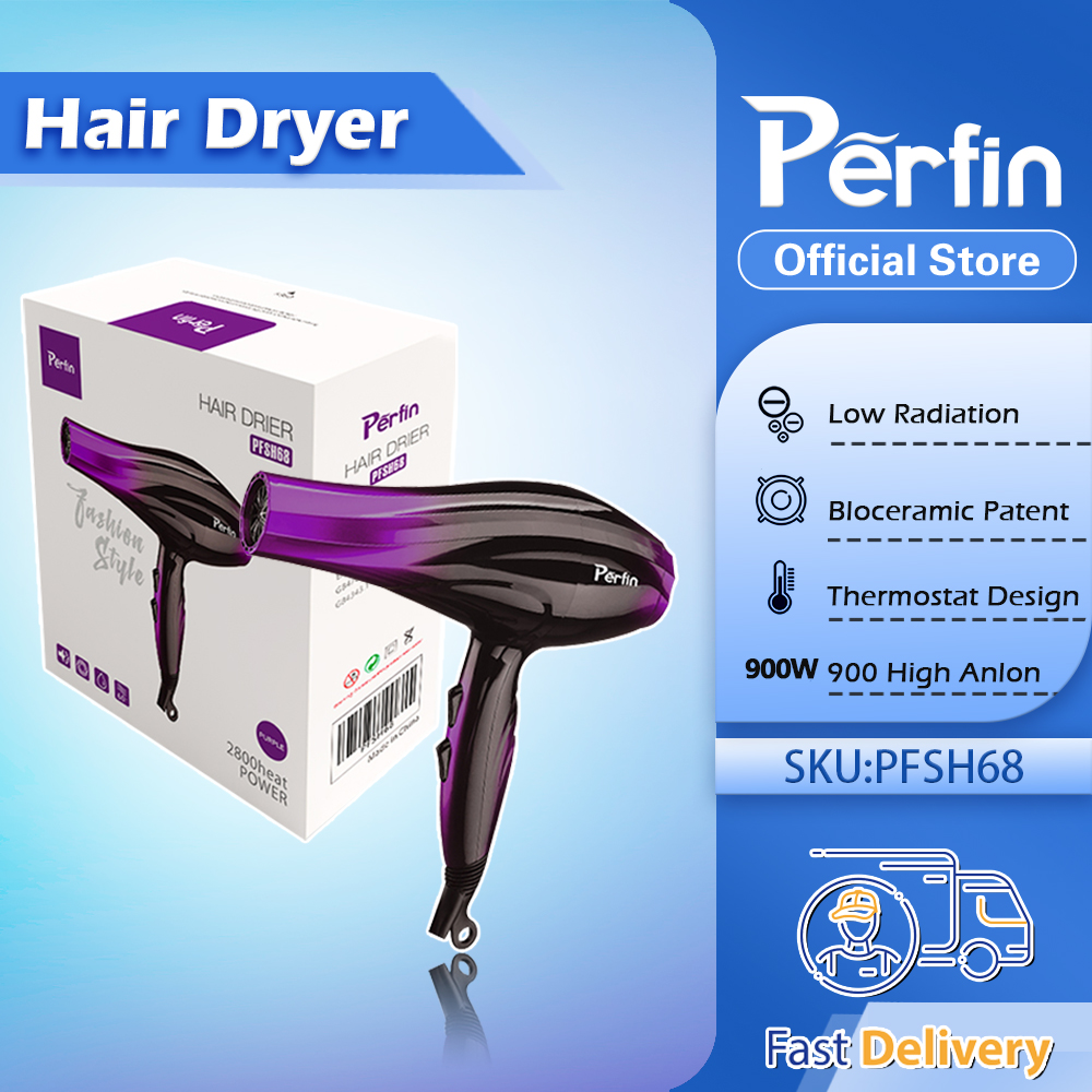 Perfin PFSH68 Hair Dryer angin kencang / pengeringan cepat /  hemat energi gradien ungu bisu