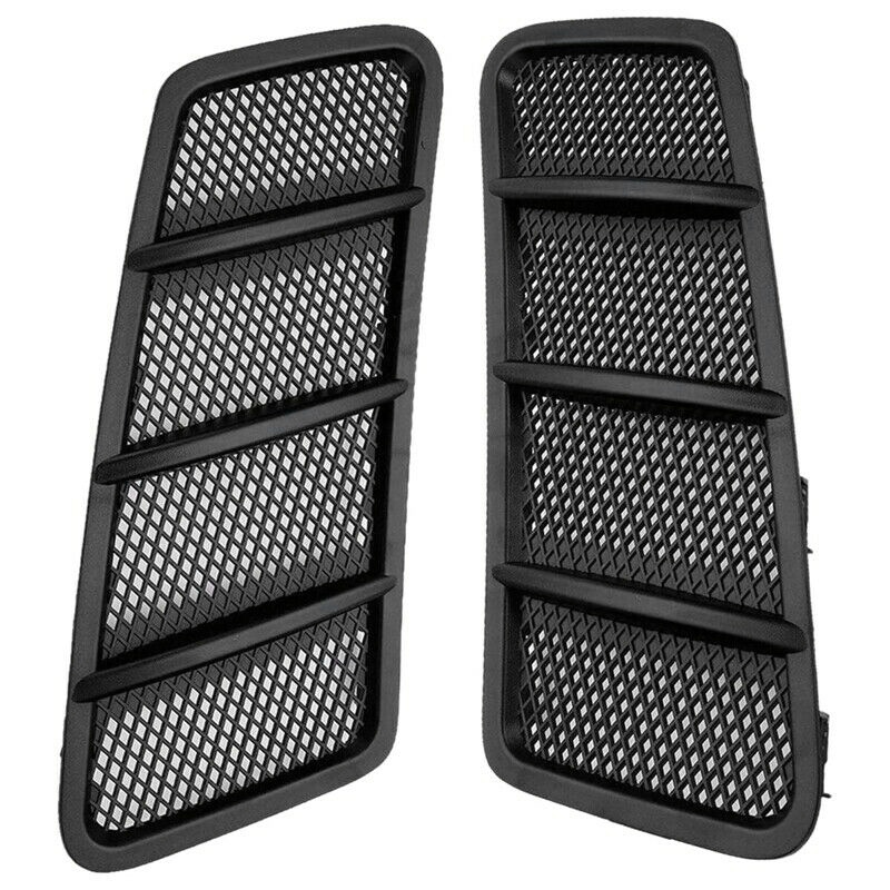 Pair Matte Black Hood Vent Grilles For Mercedes W166 ML/GL Class 2012-2015