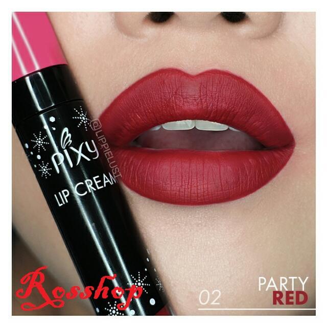 pixy lip cream party red