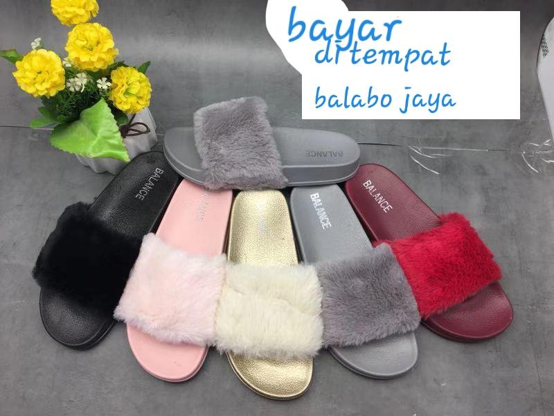sandal selop wanita / sandal cantik / sandal karet / sandal flip flop / sandal terbaru / warna random / warna di kirim acak - balabo jaya