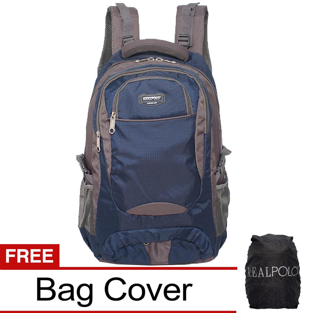 Real Polo Tas Ransel Kasual Tas Punggung Jumbo HCCJ Backpack XL Bonus Bag Cover a