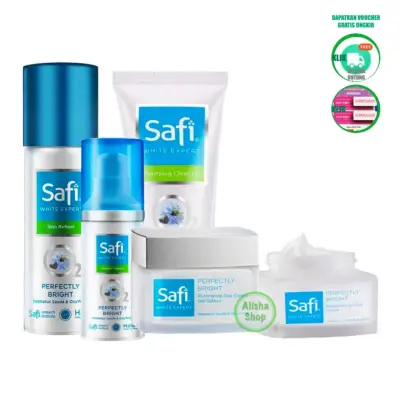 Paket SAFI White Expert (Day Cream 20gr + Night Cream 20gr + Purifying Cleanser 50gr + Skin Refiner 100ml + Ultimate Essence 20ml ) - 5 Pcs