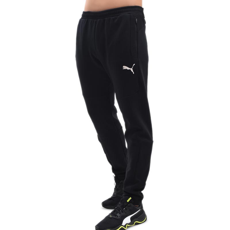 black puma jogging bottoms