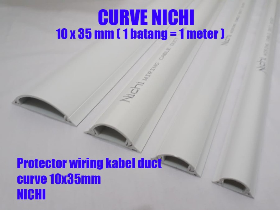 Kabel duct lantai floor cable duct 10x35 nichi melengkung oval curve