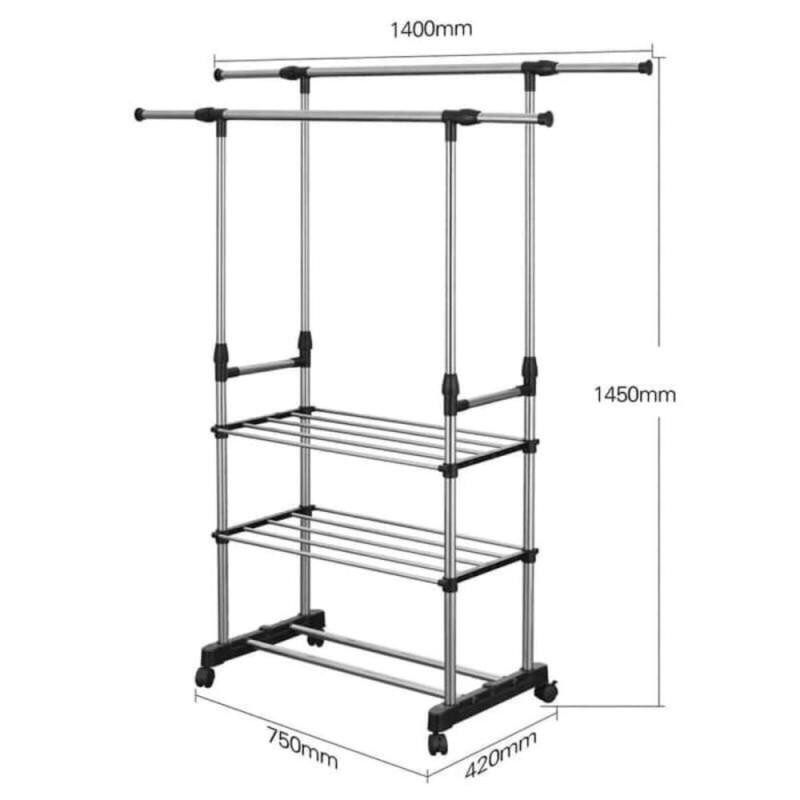TRIPLE STAND HANGER /STANDING HANGER/RAK SERBAGUNA/STAND HANGER
