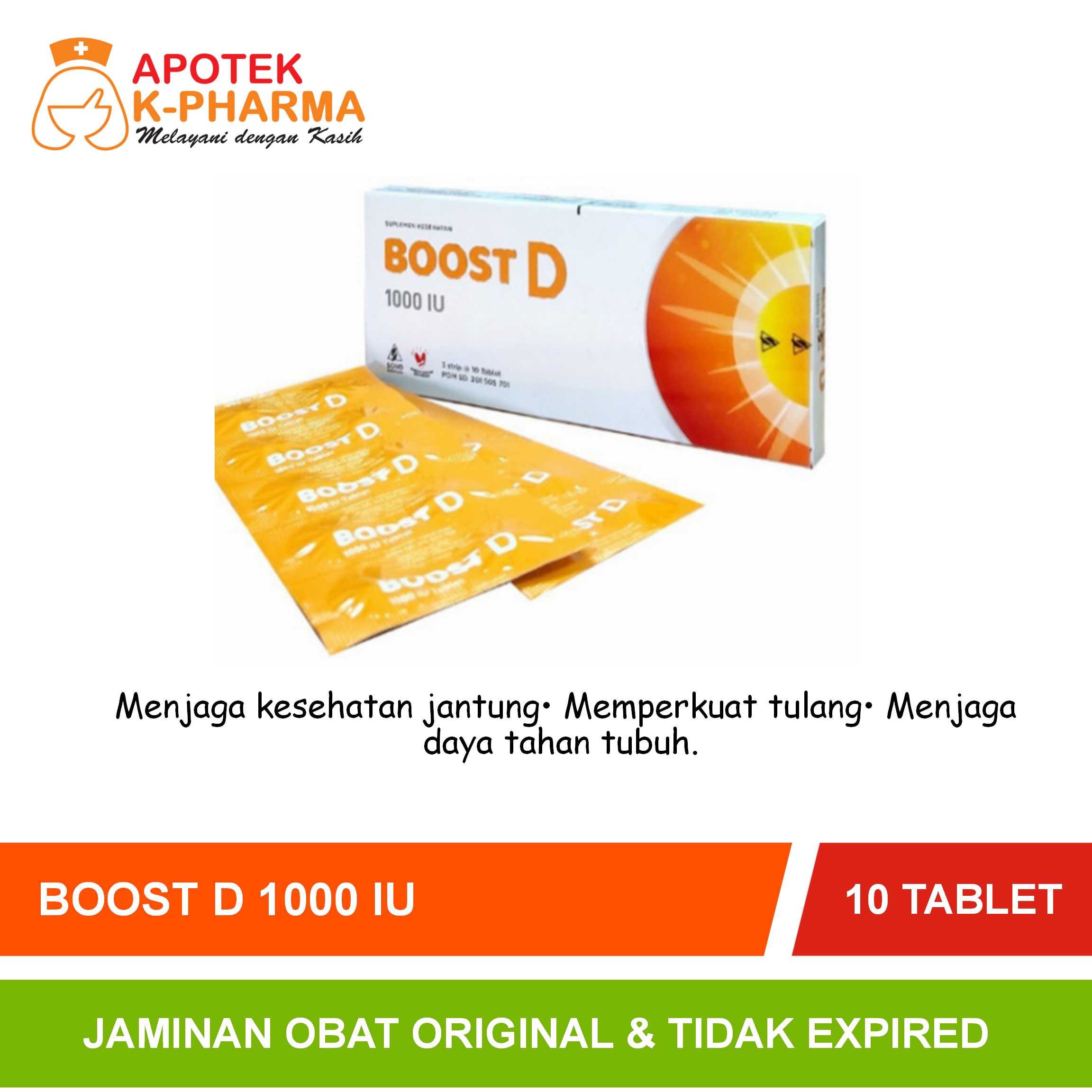 Boost D 1000 IU Strip Isi 10 Tablet Obat Original | Lazada Indonesia