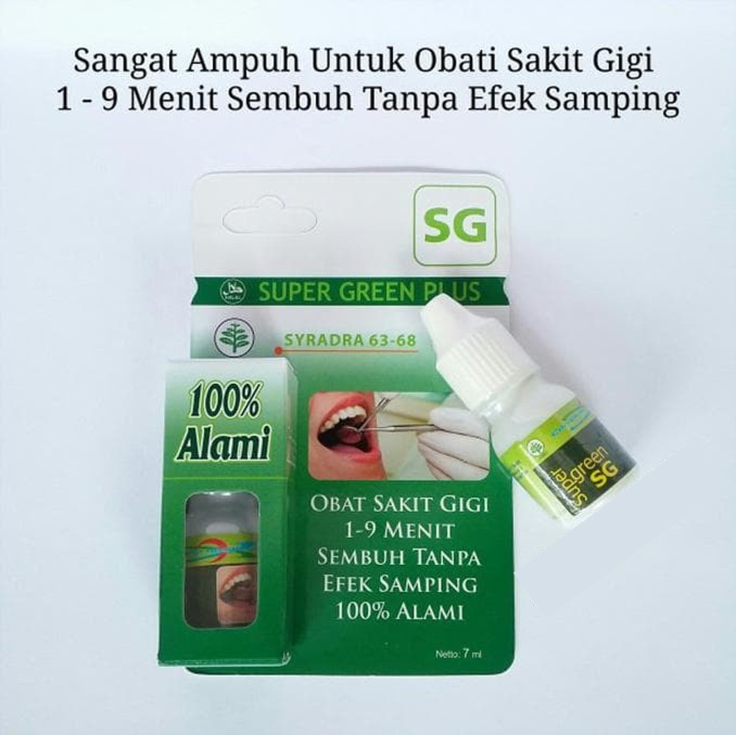 Super Green Plus SG Obat Sakit Gigi Obat Gigi Berlubang - Obat Sakit ...