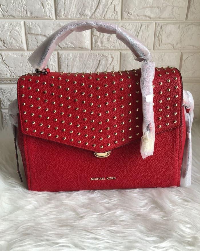 TERBARU DISKON 50% Tas michael kors original - MK bristol medium satchel bright red PROMO