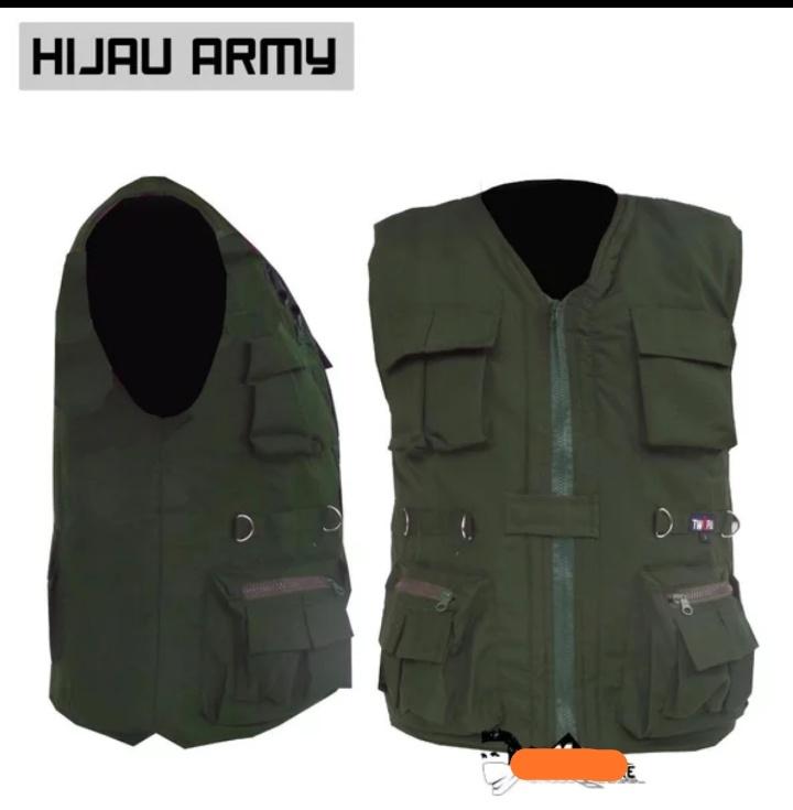Rompi hijau rompi outdoor hijau rompi tactical hijau | Lazada Indonesia