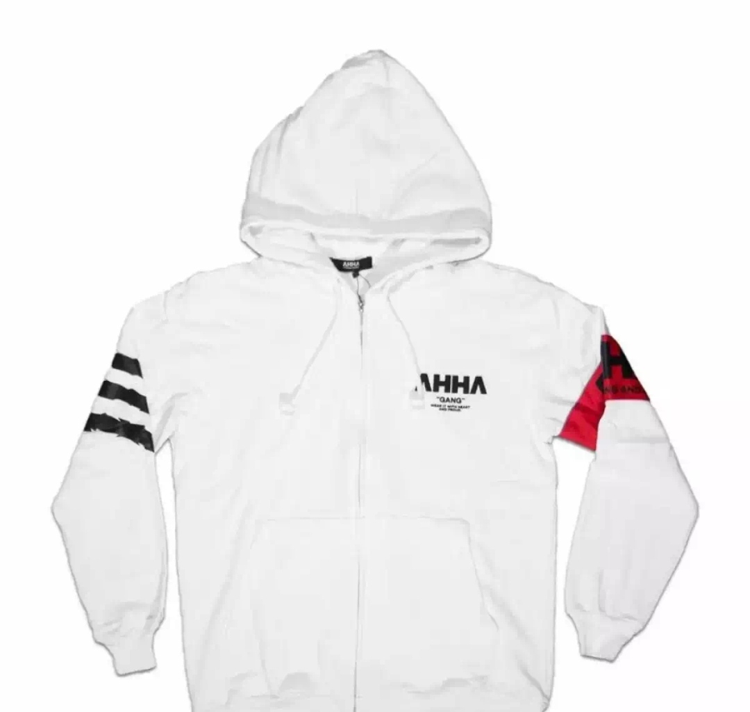 hoodie ahha stripe red