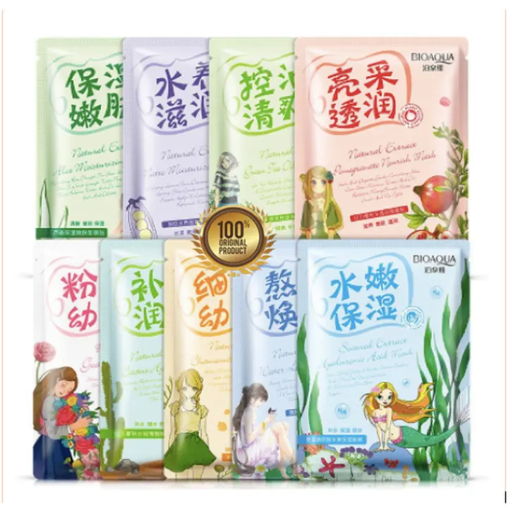 Bioaqua Natural Extract Mask Masker Wajah Sheet Natural Masker Tumbuhan Original Bioaqua F Series Shopee Indonesia