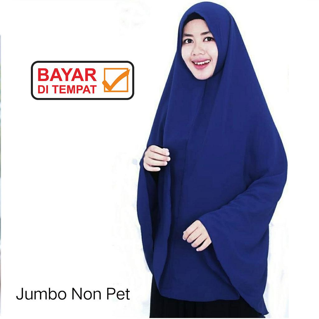 Jilbab / Hijab AZZURA Jumbo Non Pet - SYM Kerudung Khimar Syari Instan