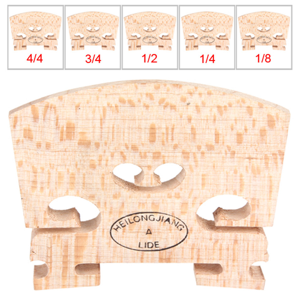Regular Type Maple Wood Violin Bridge for 1/2 Size Violin