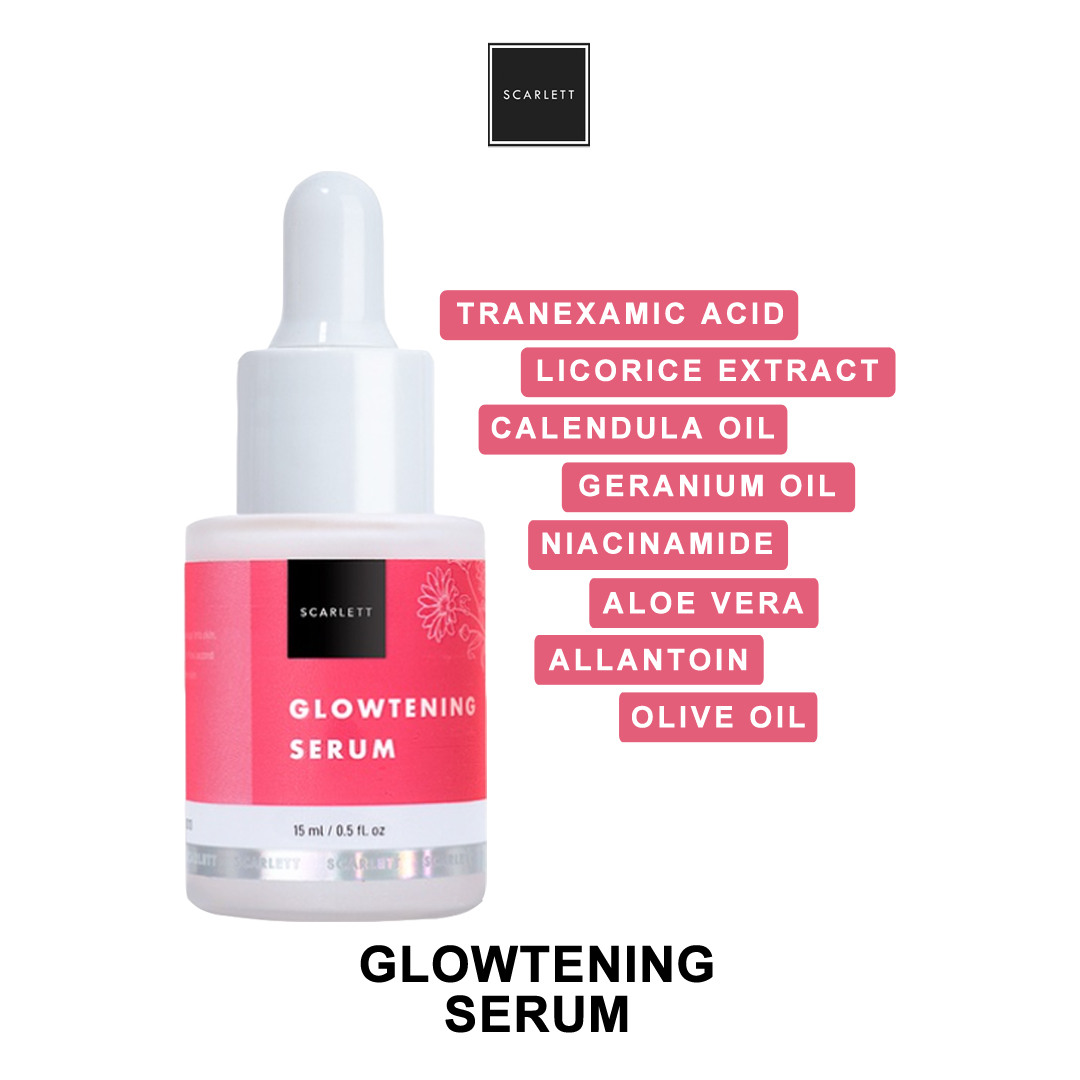 Scarlett Whitening Serum Glowtening Serum Wajah Scarlet 15ml | Lazada ...