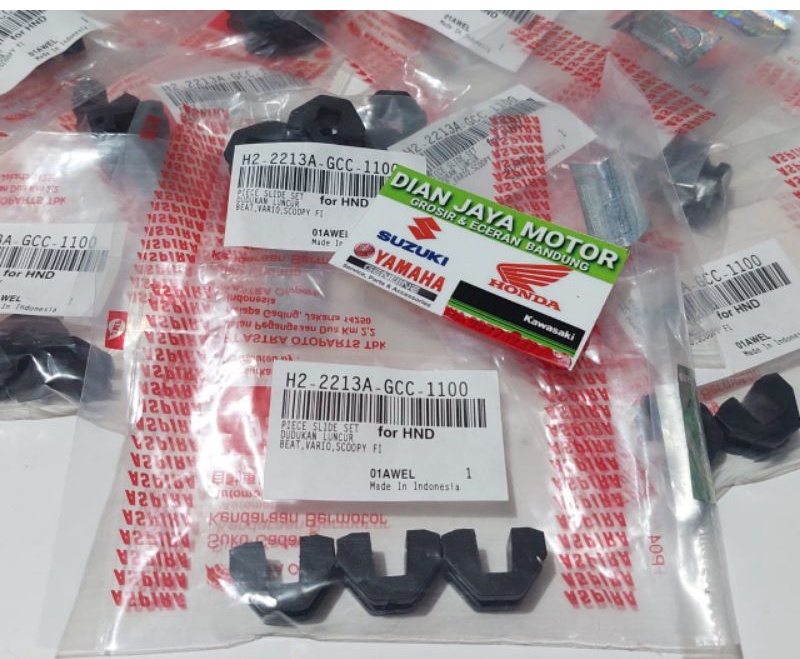 PIECE SLIDE SET H2-2213A-GCC-110 PLASTIK KLIP ROLLER HONDA BEAT.VARIO ...
