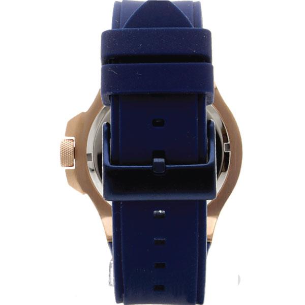 guess men's watch blue rubber strap w0247g3