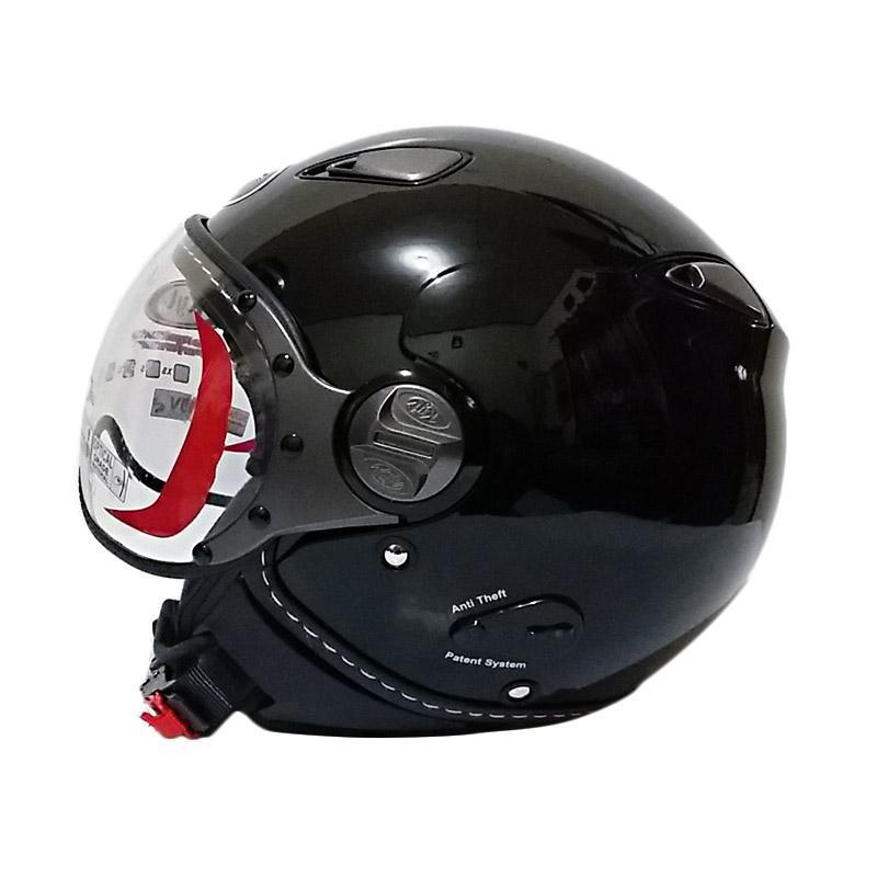 helm KYT Elsico Helm Half Face - Solid black