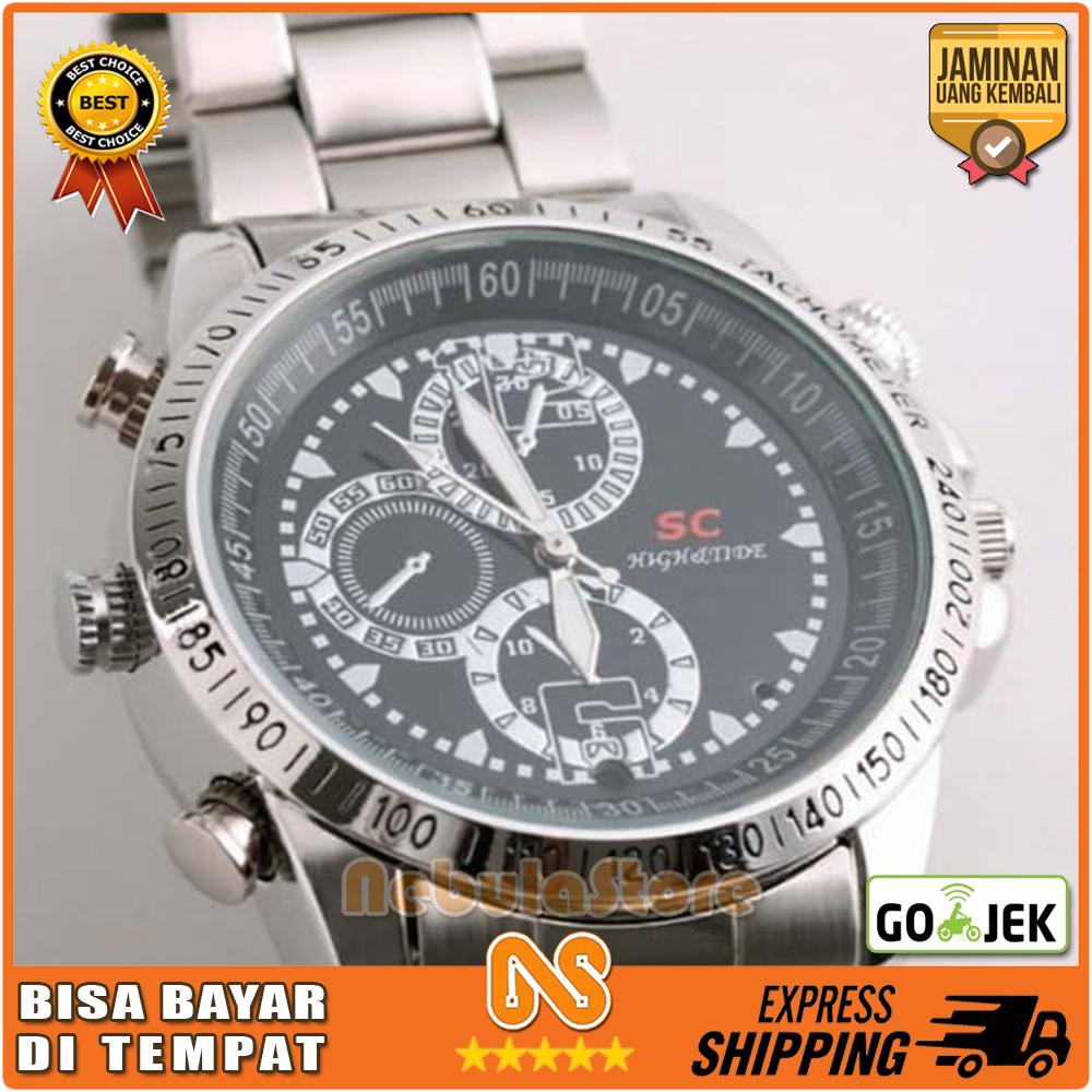 Spy cam Watch 16GB - Jam Tangan Kamera Tersembunyi 16 GB Model Rantai Silver
