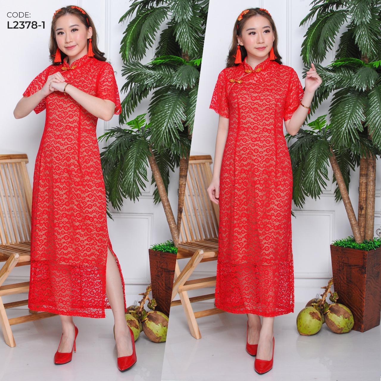 Cheongsam brokat hotsell