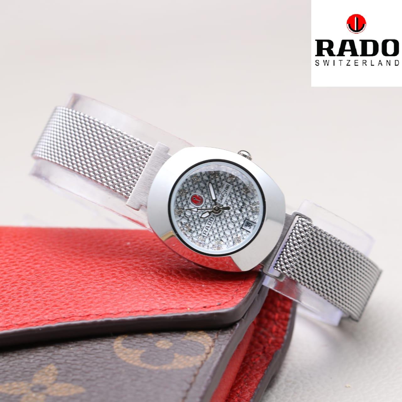 Jam Tangan Fashion Wanita Model Terbaru Unik Tanggal Aktif Tali Rantai Pasir Ukuran Kecil - RDKSX Free Box Exclusive dan Baterai Cadangan