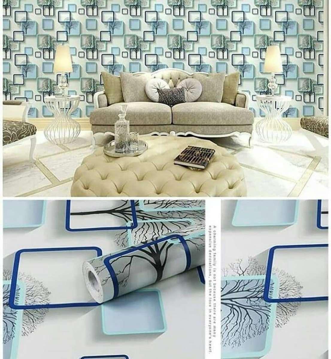 Wallpaper Tembok Warna Biru / Grosir Murah Wallpaper Stiker Dinding