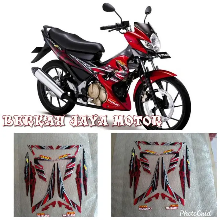 Striping Bodi Lis Body Striping Sticker Satria Fu 2012 Body Merah Hitam Lazada Indonesia