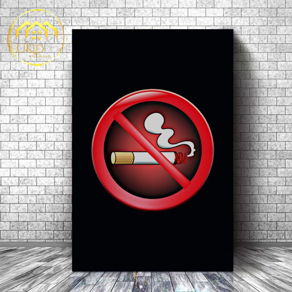 HIASAN DINDING TEMA NO SMOKING - POSTER KAYU NO SMOKING - POSTER NO