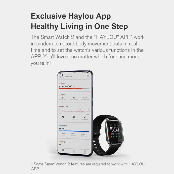 Bisa COD Xiaomi Haylou LS02 Smart Watch 2 1.4 inch TFT Screen Bluetooth  Global Promo | Lazada Indonesia