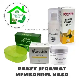 Paket Jerawat Membandel Nasa Original Cream Jerawat Herbal Aman Tanpa Efek Samping Moreskin Anti Acne Erhsali