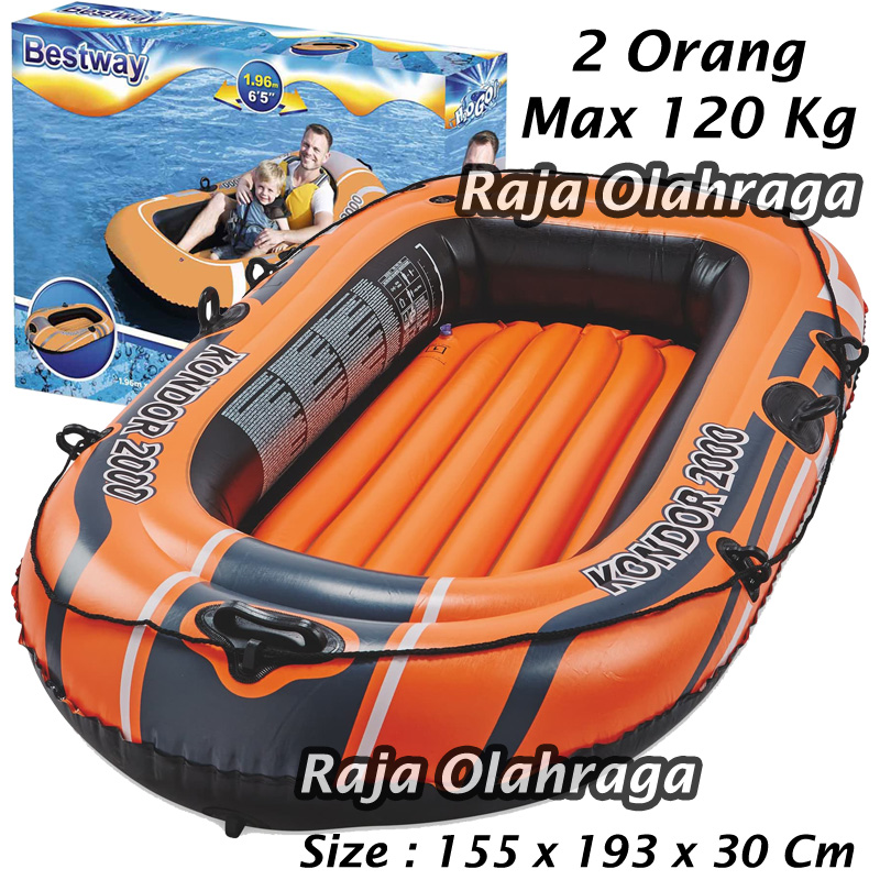 Bestway 61100 Perahu Karet 2 Orang Hydro Force Raft - Orange | Lazada ...