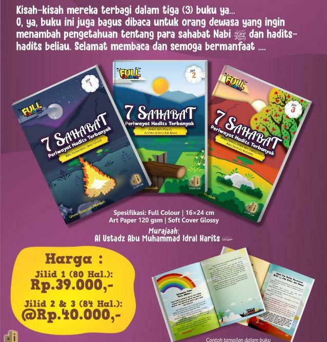 Buku 7 Sahabat Periwayat Hadits Terbanyak Set Full Colour / Buku Kisah ...