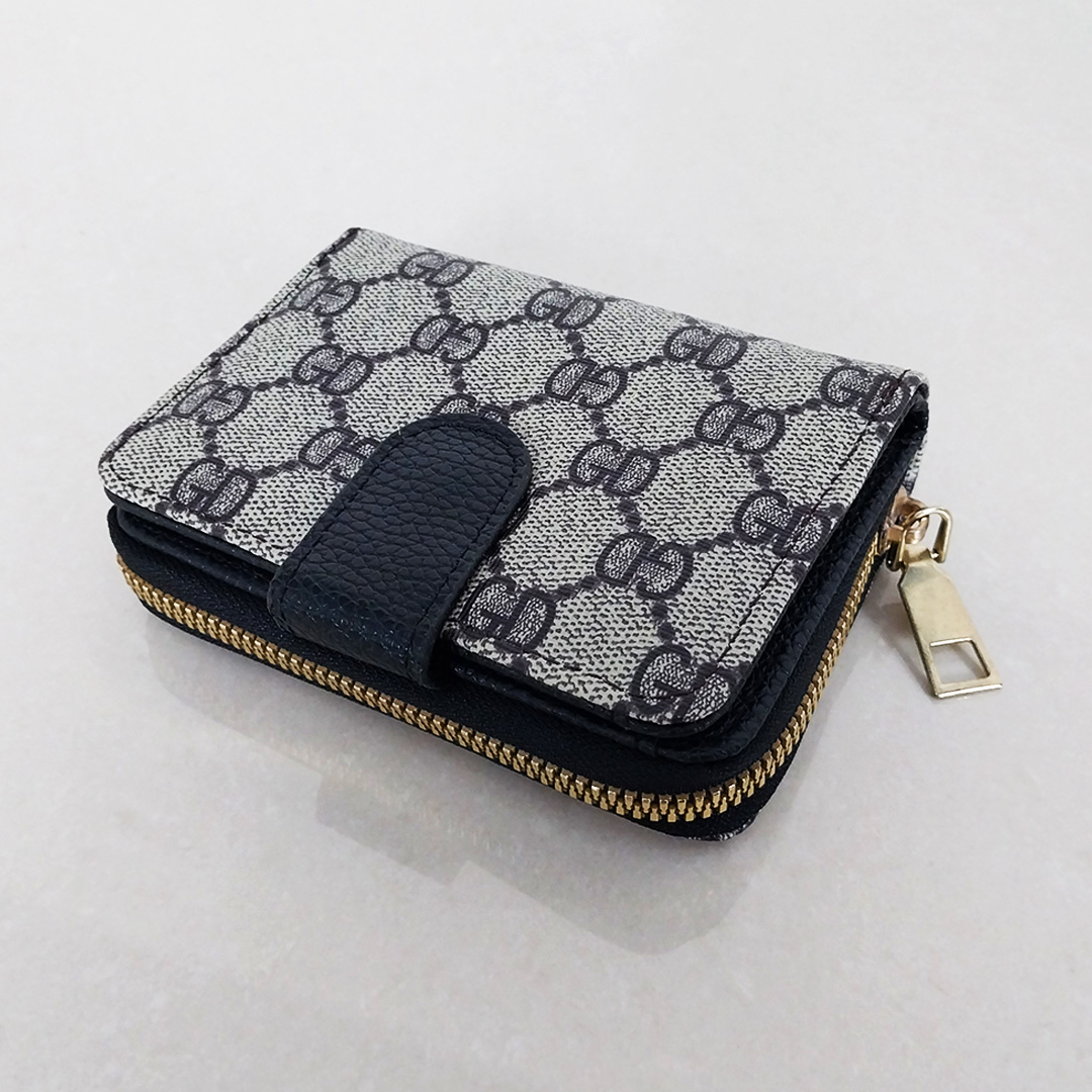 Azgalery D61 / Dompet Lipat Mini Kecil Perempuan Bahan Kulit PU