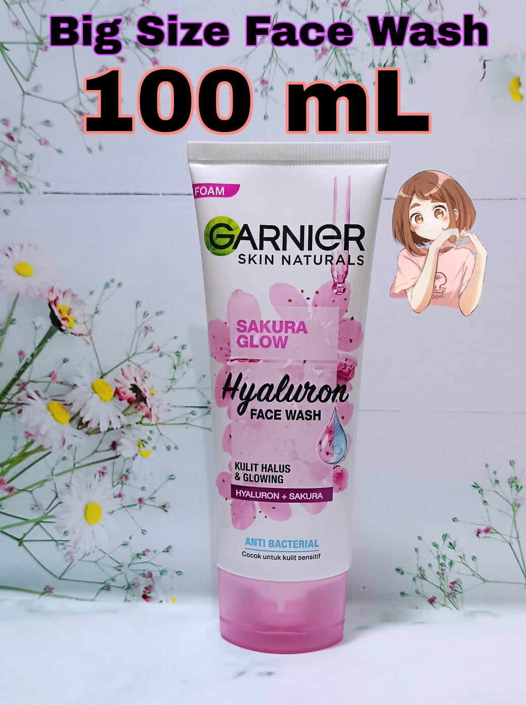 Face Wash GARNIER Sakura Glow Hyaluron Pembersih Wajah 100ml Sakura