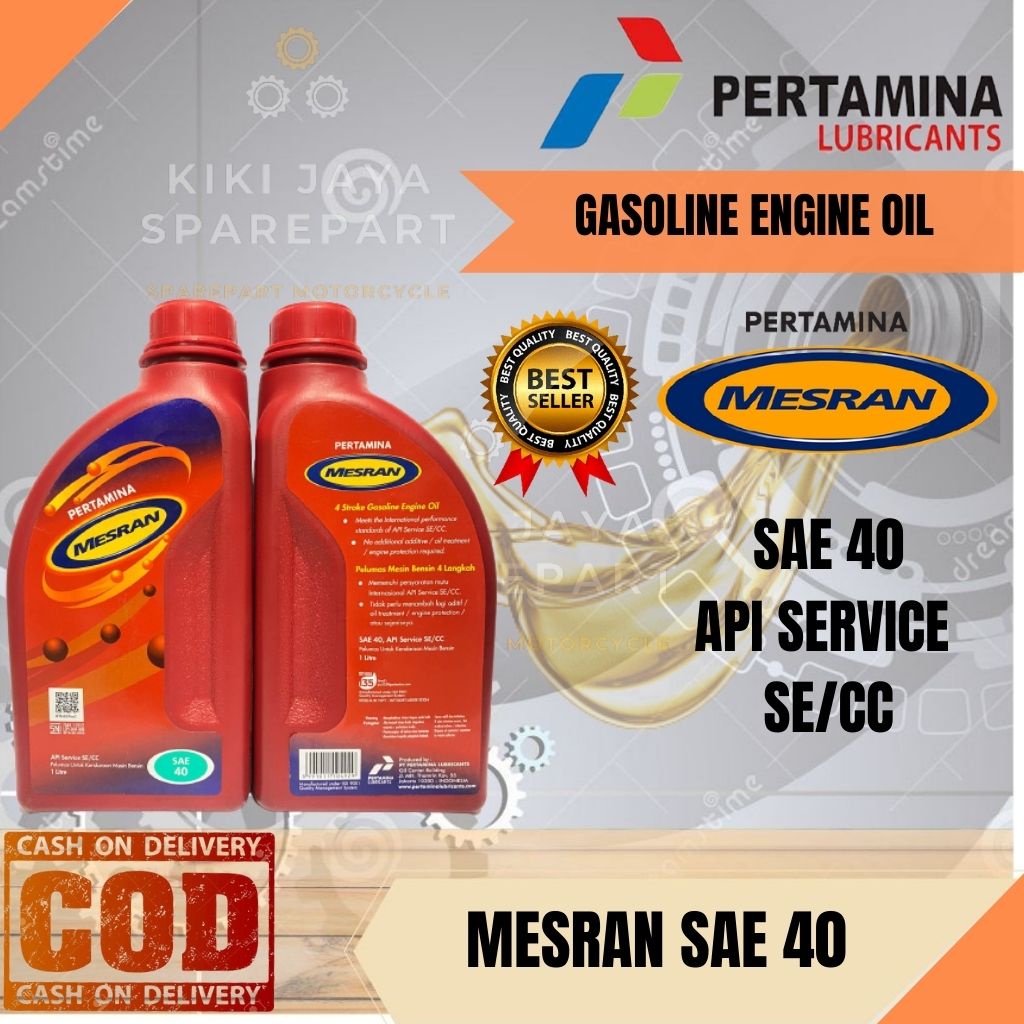 OIL MOTOR OLI MESRAN SAE40 1L SAE 40 OLI PERTAMINA ORIGINAL | Lazada ...